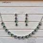 Green Oasis American Diamond Pendant Necklace – American Diamond | Carryallco