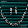 Red Stone Single Line American Diamond Necklace – American Diamond | Carryallco