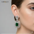 Carryallco Regal Radiance Green Stone Earrings