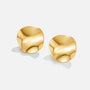 Retro Fold Drop Earrings – 18K Gold Plated | CARRYALLCO