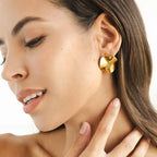 Carryallco Retro Irregular Fold Earring