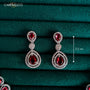 Scarlet Radiance Double-Layer American Diamond Necklace Set – American Diamond | Carryallco