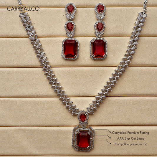 Carryallco Scarlet Square American Diamond Luxe Set