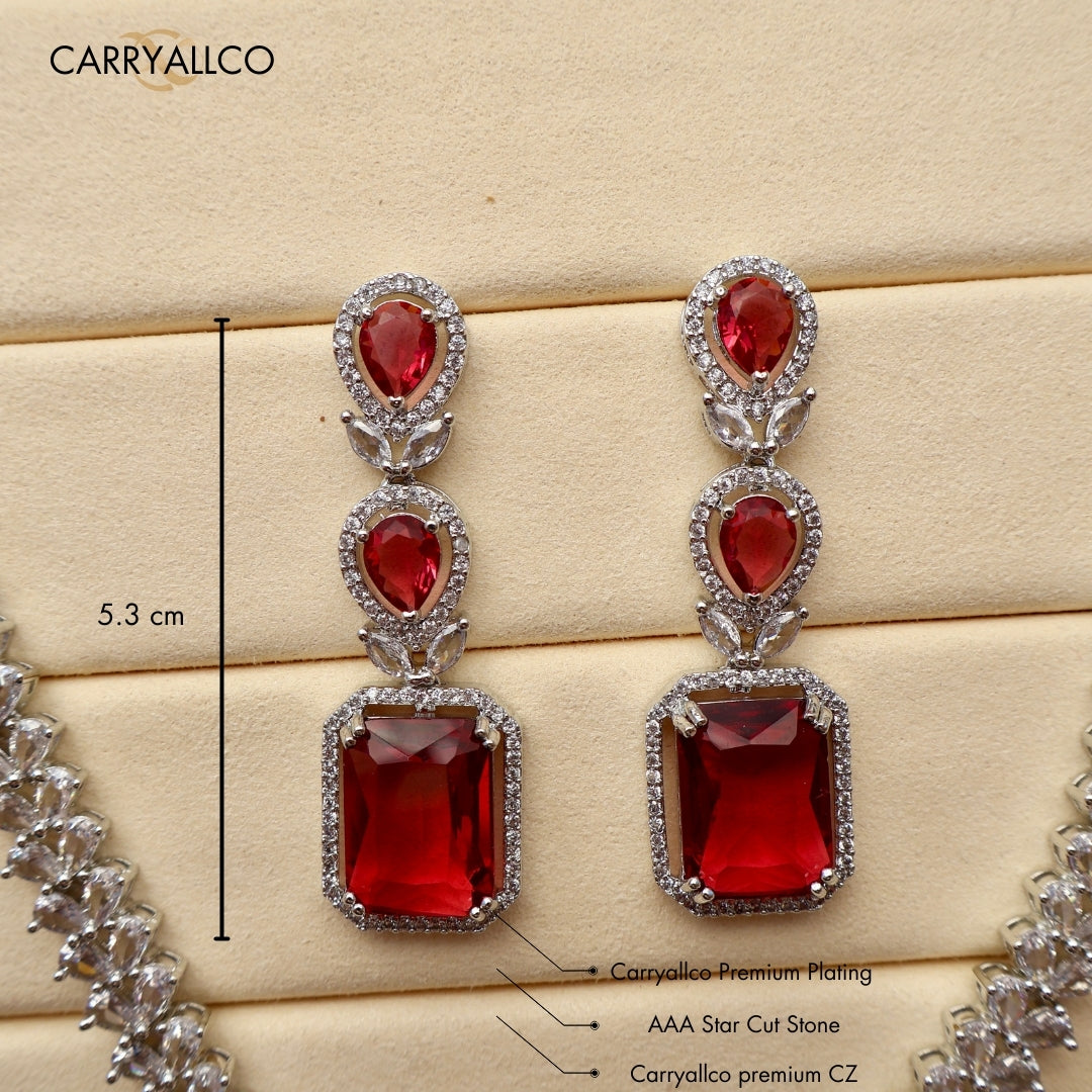 Carryallco Scarlet Square American Diamond Luxe Set