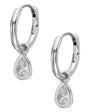 Zircon Water Drop Hoop Earrings – 18K Gold Plated Sterling Silver Jewellery | Carryallco India