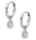 Carryallco Sterling Silver 925 Zircon Drop Earrings