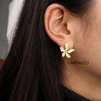 Carryallco Striped Flower Earring Carryallco