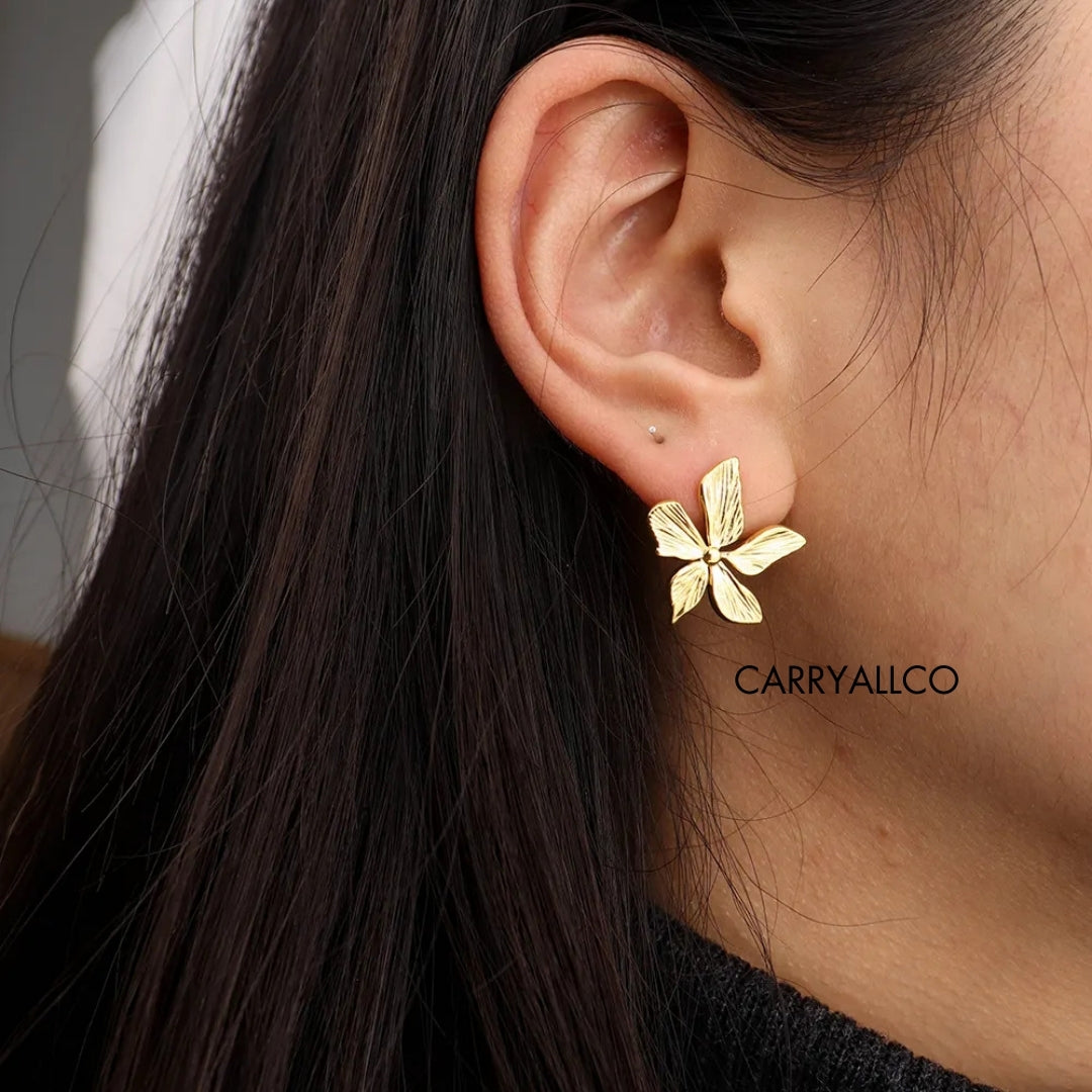 Carryallco Striped Flower Earring Carryallco