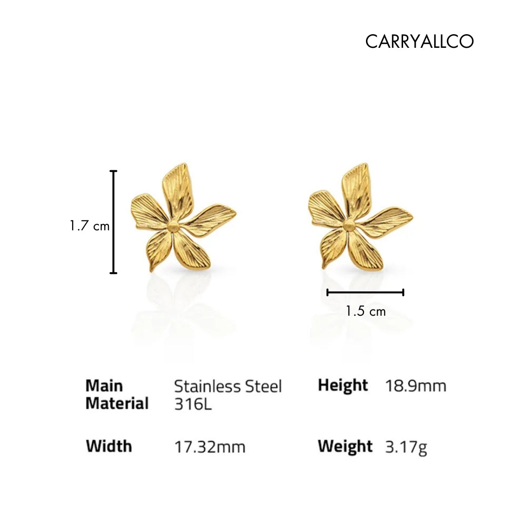 Carryallco Striped Flower Earring Carryallco