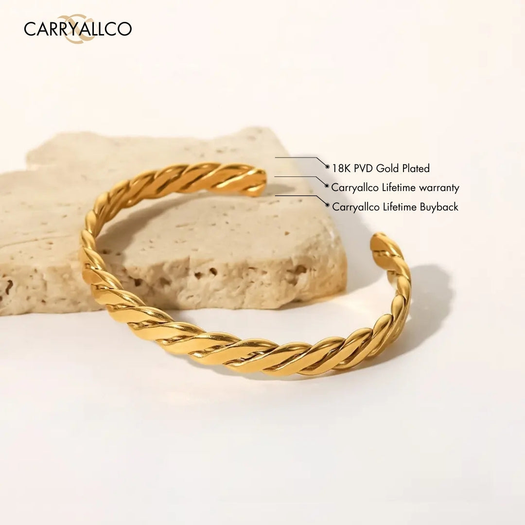 Twisted Wide Cuban Bracelet Carryallco