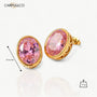 Celestial Pink Sparkle Stud Earrings