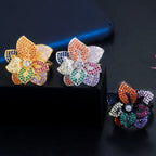 Colorful Butterfly CZ Ring