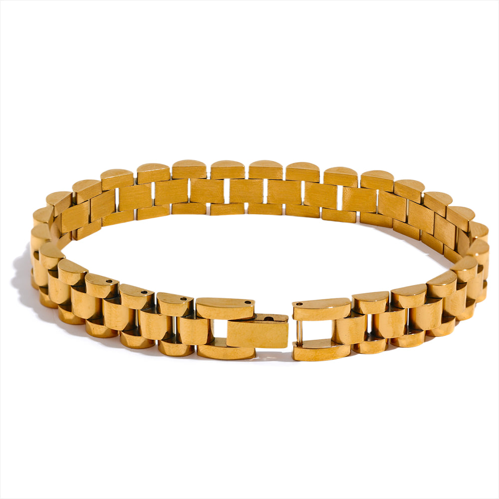 Cuban Link Statement Bracelet | 18K Gold PVD | Carryallco