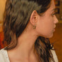 Curve Bar Hoop Earrings – 18K Gold Plated Carryallco