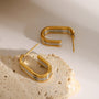 Curve Bar Hoop Earrings – 18K Gold Plated Carryallco