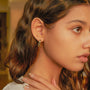 Curve Bar Hoop Earrings – 18K Gold Plated Carryallco