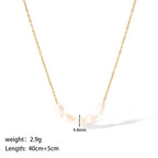 Dainty 18K Gold Plated Freshwater Pearl Necklace Carryallco