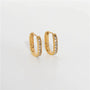 Dainty Zircon Hoop Earrings – 18K Gold Plated - CARRYALLCO