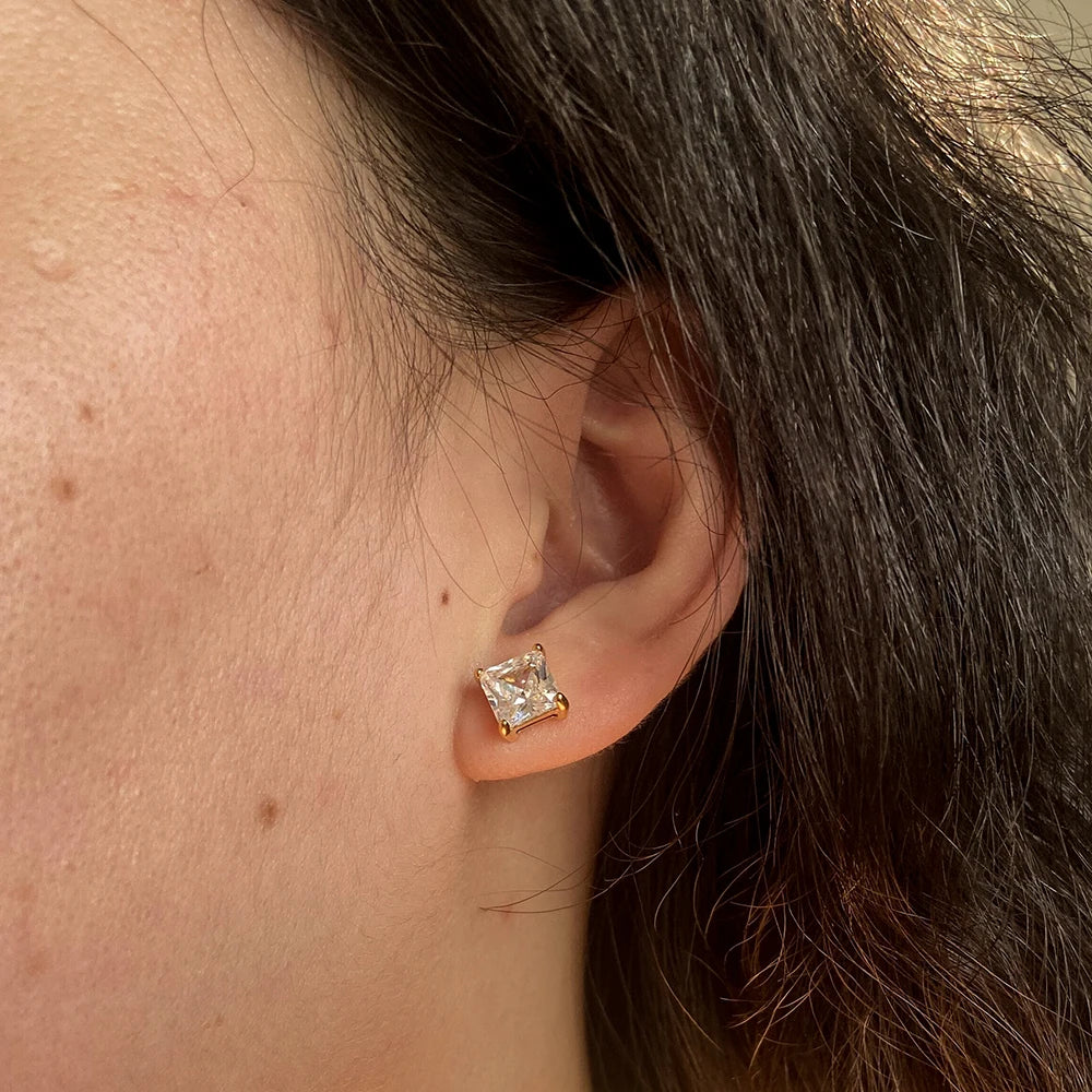 Dainty Cubic Zirconia Stud Earrings