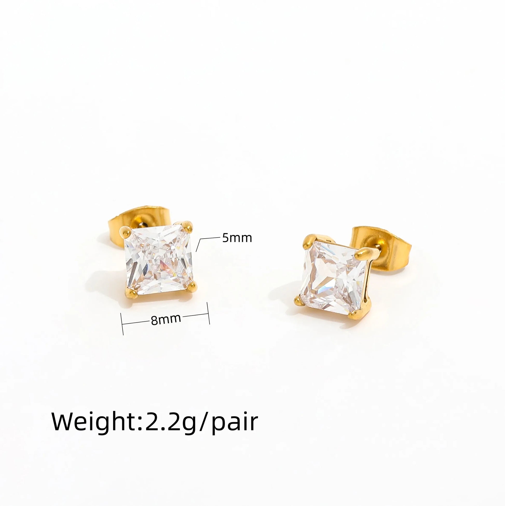 Dainty Cubic Zirconia Stud Earrings