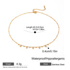 Dainty 18K Gold Plated Brilliant Cut Stone Charm Necklace