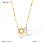 Dainty Brilliant Cut Pendant Necklace – 18K Gold Plated dimension
