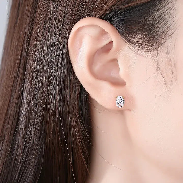 White Stone Studs