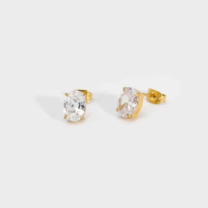 White Stone Studs