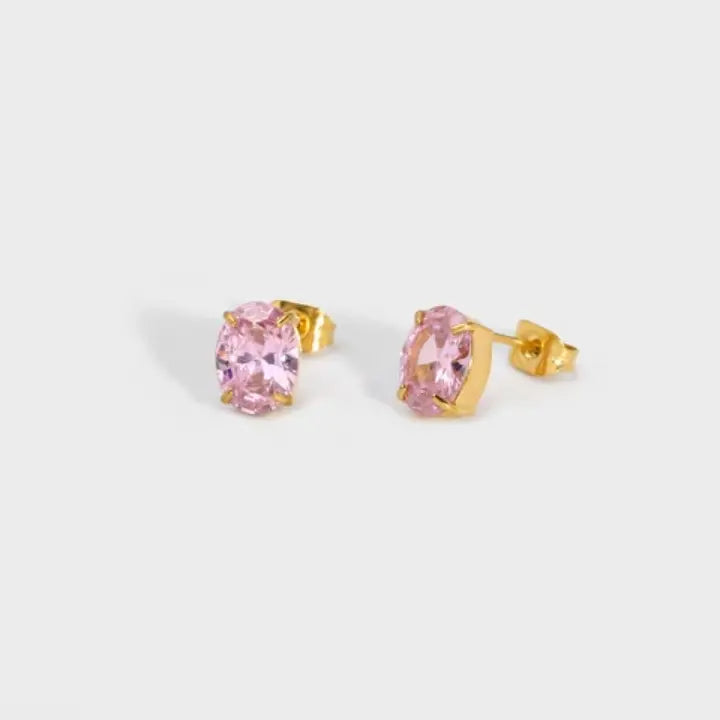 Pink Stone Studs