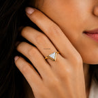 Demi-Fine 18K Gold Plated Trillion Cut CZ Solitaire Ring
