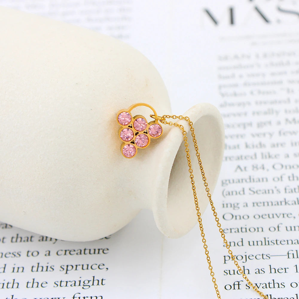 Grape Cluster Pendant Necklace – 18K Gold Plated | CARRYALLCO