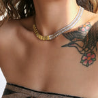 Demi Fine Chunky Piano Tennis Chain Necklace – 18K Gold Plated