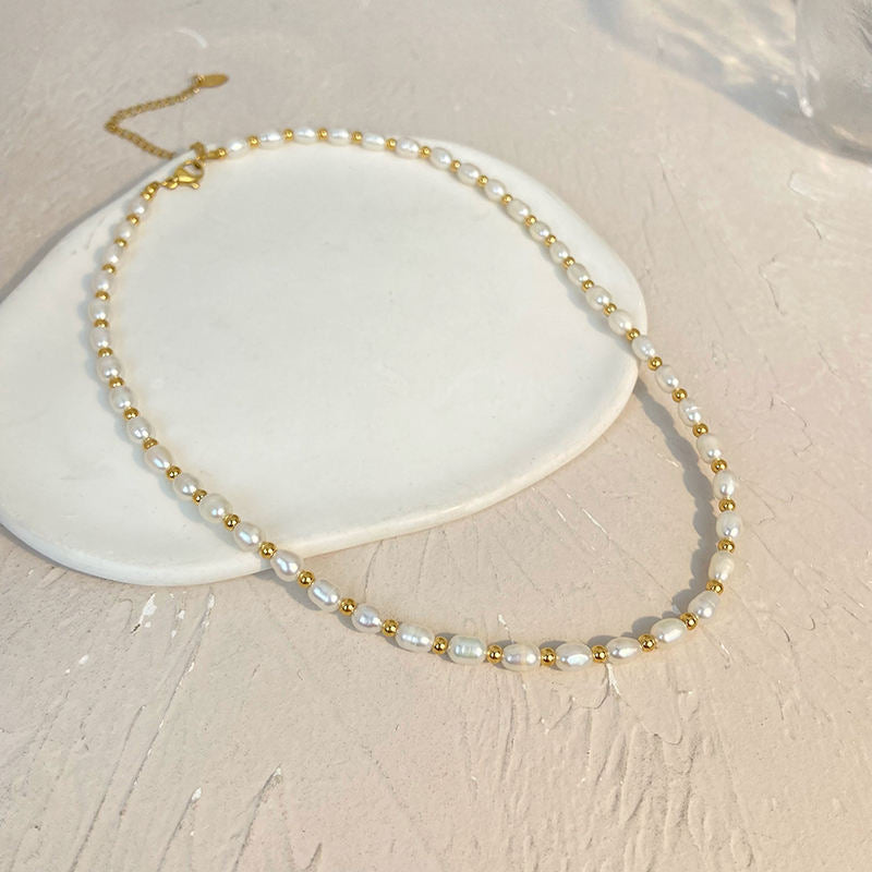 Demifine 18K Gold Plated Baroque Pearl Necklace
