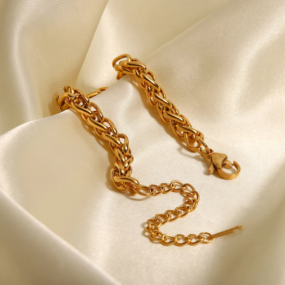 Demifine 18K Gold Plated Chunky Bracelet
