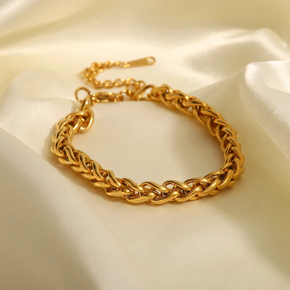 Demifine 18K Gold Plated Chunky Bracelet