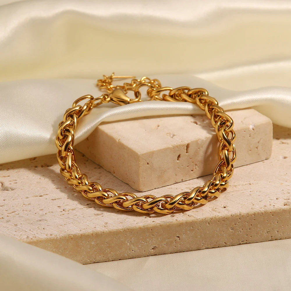 Demifine 18K Gold Plated Chunky Bracelet