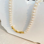 Demifine 18K Gold Plated Freshwater Pearl Beaded Necklace