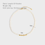 Demifine 18K Gold Plated Freshwater Pearl Beaded Necklace