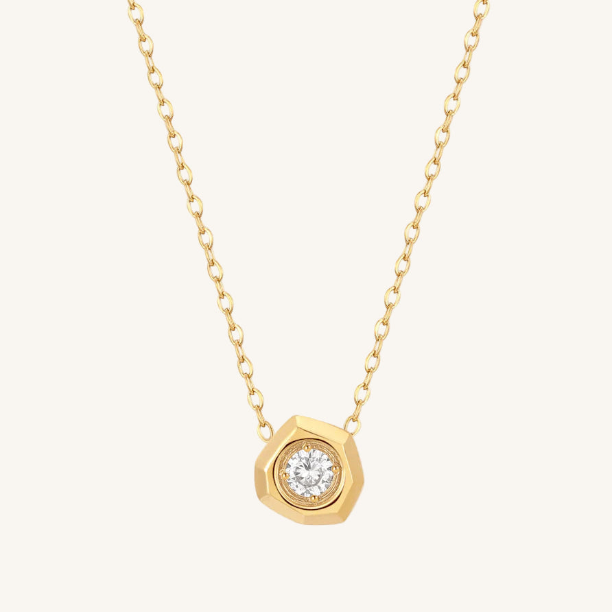 Irregular Zircon Pendant Necklace – 18K Gold Plated Jewellery | Carryallco India