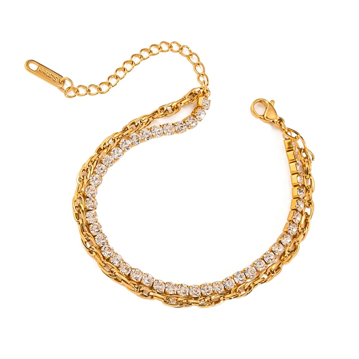 Demifine 18K Gold Plated Layered Bracelet