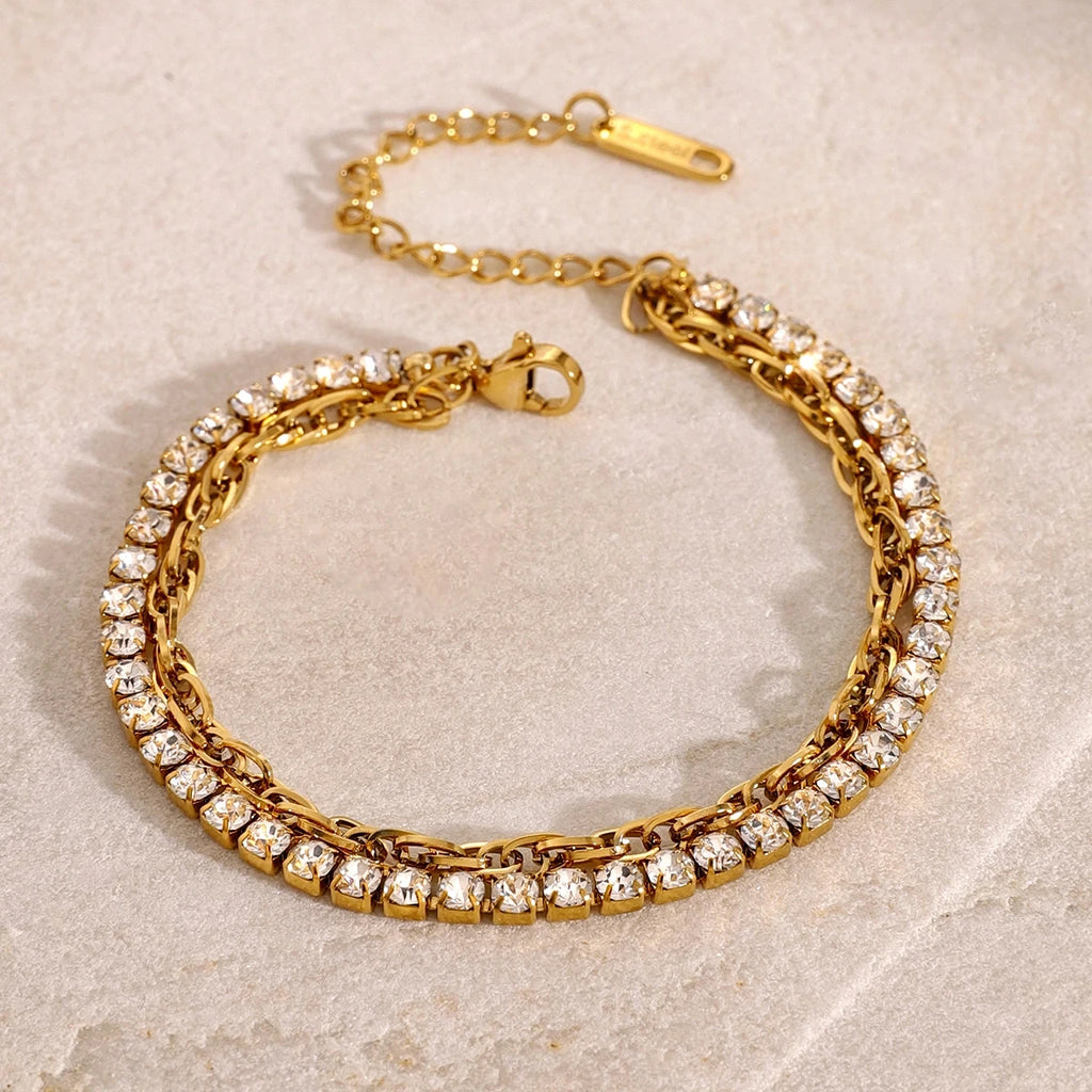 Demifine 18K Gold Plated Layered Bracelet
