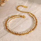 Demifine 18K Gold Plated Layered Bracelet