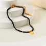 18K Gold Plated Natural Stone Beaded Anklet | CARRYALLCO