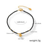 18K Gold Plated Natural Stone Beaded Anklet – Detail View | Carryallco India