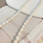 Demifine 18K Gold Plated Pearl Necklace with Square Zircon Pendant