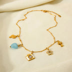 Demifine 18K Gold Plated Summer Charm Pendant Necklace