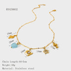 Demifine 18K Gold Plated Summer Charm Pendant Necklace