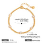 White Stone Chain Bracelet – 18K Gold Plated | CARRYALLCO
