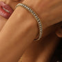 Woven Zircon Bracelet – Worn View | 18K Gold Plated | Carryallco India