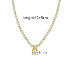 Demifine 18K Gold Plated Zircon Tennis Necklace